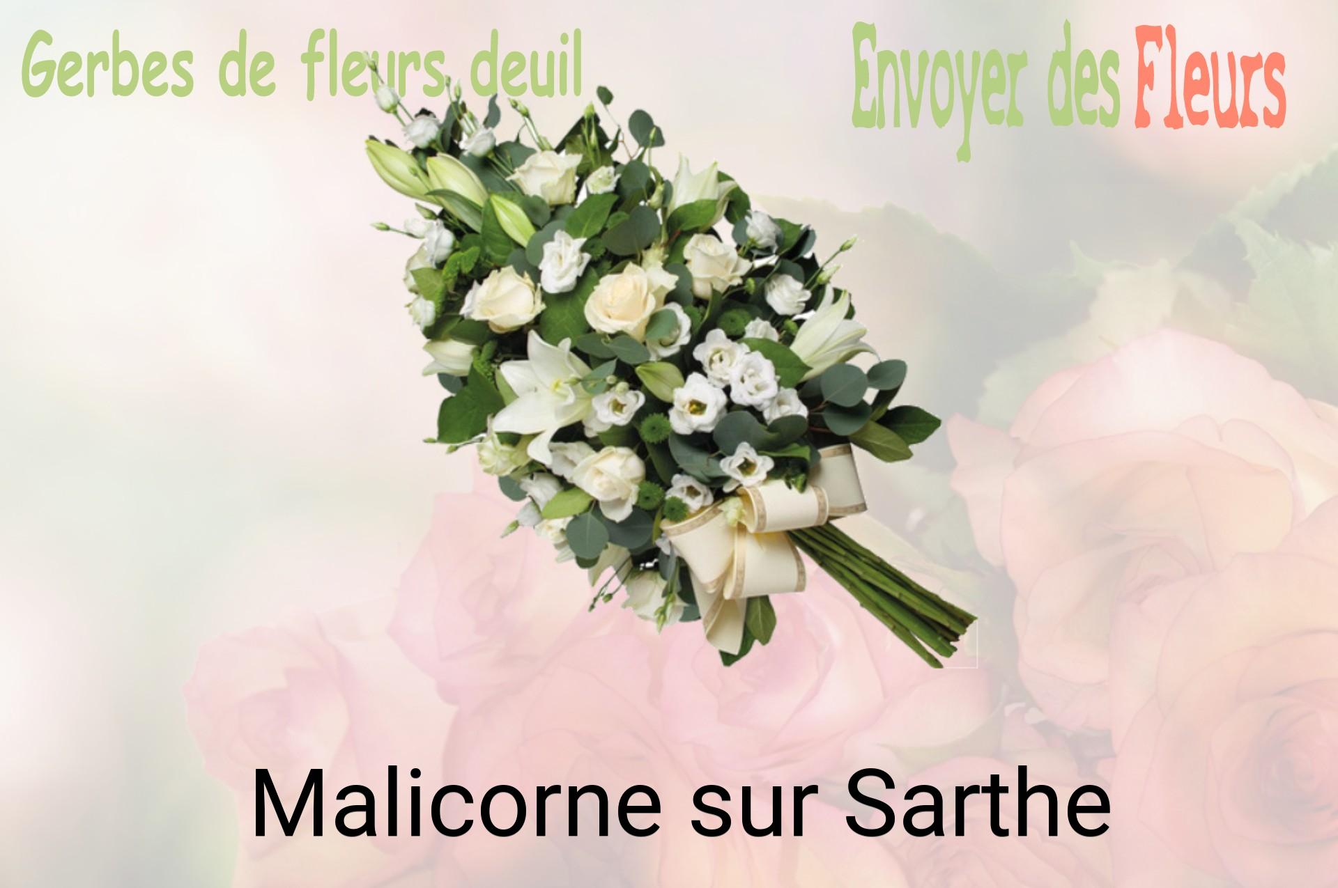 Gerbe de fleurs de deuil livrée à Malicorne-sur-Sarthe